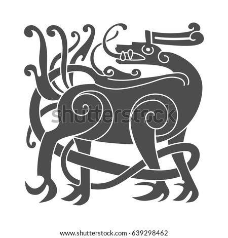 Ancient Celtic Mythological Symbol Deer Vector Stock Vector 639298462 ...