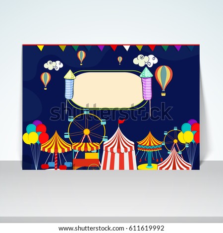 Fun Fair Vectorillustration Stock Vector 86762419 - Shutterstock