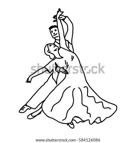 Dancing Couple Logo Isolated On White Stock Vector 362205374 - Shutterstock