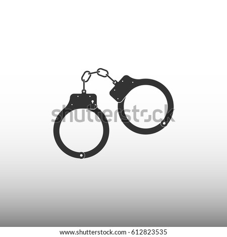 Handcuffs Vector Icon Stock Vector (Royalty Free) 612823535 - Shutterstock