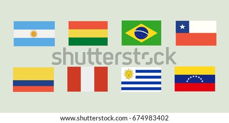 World Flags South America Vector Stock Vector 97227350 - Shutterstock