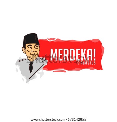 Merdeka 17 Agustus Indonesia Independence Vector Vector de 