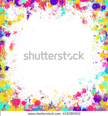 Color Rainbow Paint Splashes Background Vector Stock Vector 104673074 ...