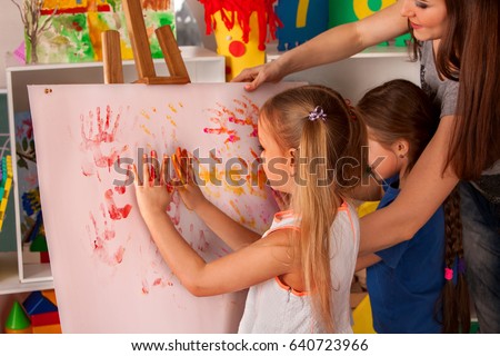 children painting finger on easel group of kids girl and boy with teacher learn paint - Pictures Of Kids Painting children painting finger on easel group of kids girl and boy with teacher learn paint - Pictures Of Kids Painting