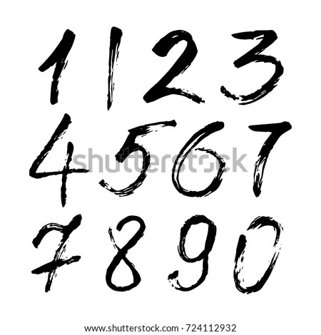 Calligraphy Numbers Stock Images, Royalty-Free Images & Vectors ...