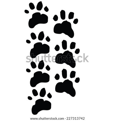 Paw Print Vector Illustration Stock Vector 227313742 - Shutterstock