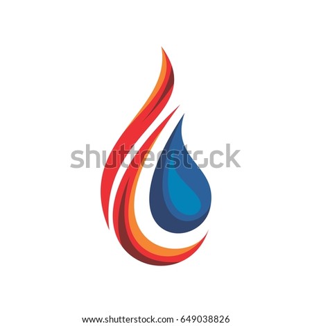Water Fire Logo Stock Vector 505576900 - Shutterstock