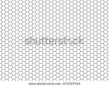 Vector hexagon honeycomb seamless background pattern. Cell Texture. Speaker grill.