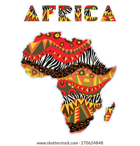 Ornate Africa Continent Art Title Map Stock Vector 270624848 - Shutterstock