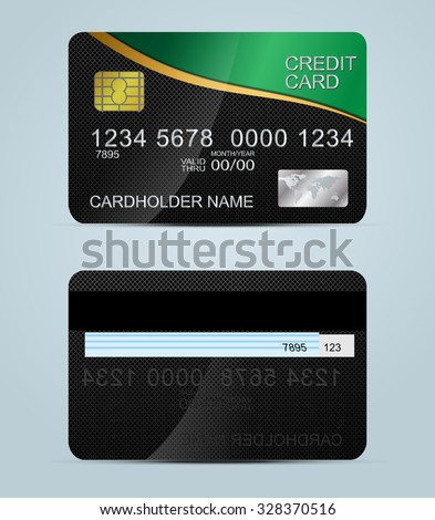 Credit Debit Card Mockup Stock Vector 551654356 - Shutterstock
