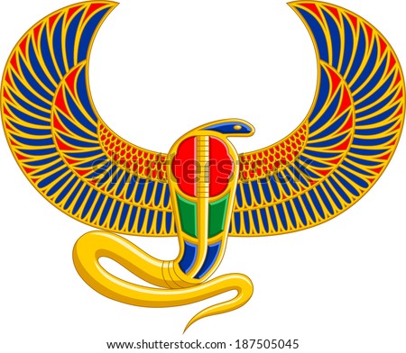 egyptian snake wings vector cobra illustration isolated shutterstock animal africa preview background