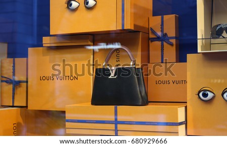 Louis Vuitton bag. Ukraine, Kiev - July 2, 2017