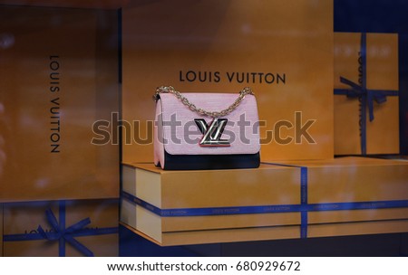 Louis Vuitton bag. Ukraine, Kiev - July 2, 2017