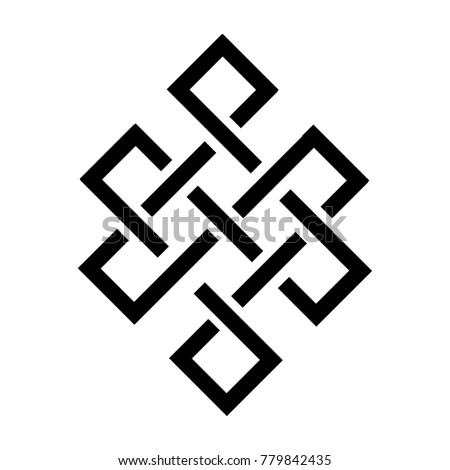 Buddhist Symbol Eternal Knot Stock Vector 779842435 - Shutterstock