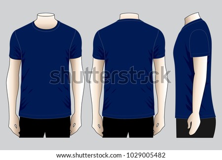Download Mens Navy Blue T Shirt Vector Stock Vector 1029005482 ...
