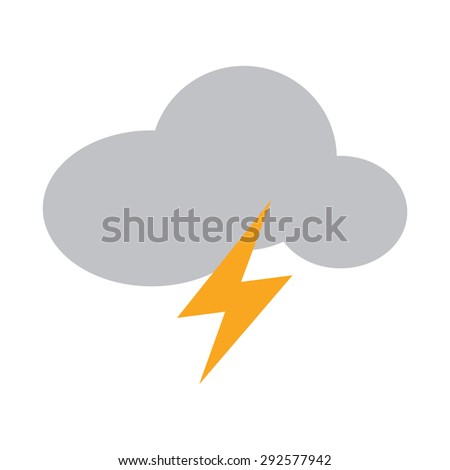 Weather Icon Clipart Lightning Thunder Storm Stock Vector 54923248 ...