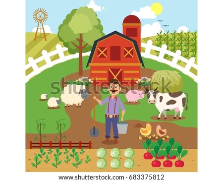 Farmer Cartoon Stock Images, Royalty-Free Images & Vectors | Shutterstock