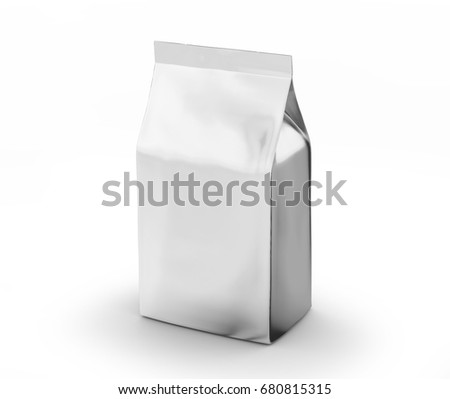 Download Coffee Bean Package Mockup Blank Silver Stock Illustration ...