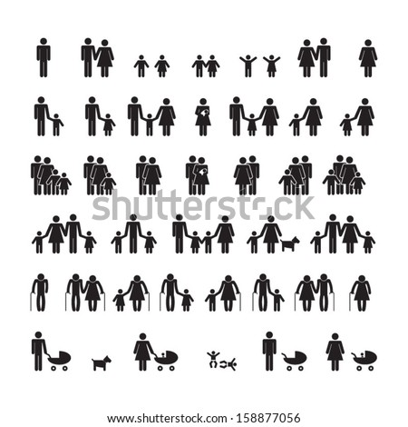 Family icons set