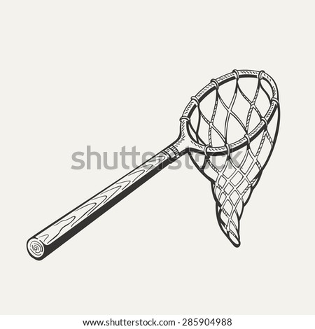 Illustration Butterfly Net Handle On White Stock Vector 285904988 ...