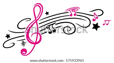 clef stars music notes tribal tattoo stock vector 575933965 clef stars music notes tribal tattoo stock vector 575933965