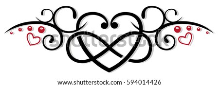 Heart Infinity Tattoo Valentines Day Stock Vector 367082402 - Shutterstock