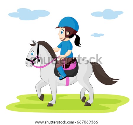 cute illustration of a child riding horse horseback riding for children - Cartoon Picture Of A Child cute illustration of a child riding horse horseback riding for children - Cartoon Picture Of A Child