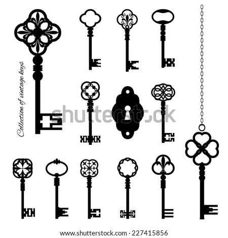 Vintage Keys Stock Vector 105250589 - Shutterstock