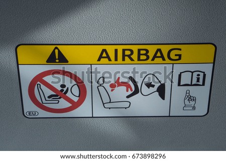 Air Bag Symbol Car  Stock Photo 657278944 Shutterstock