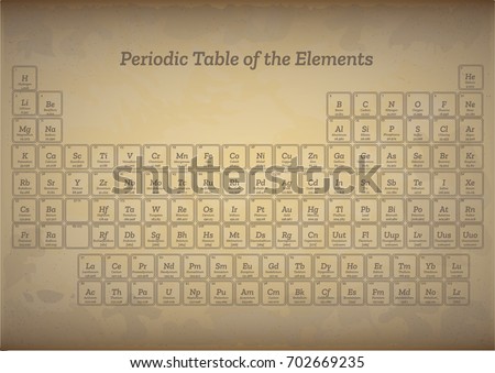 old style vintage periodic table elements stock vector 702669235 shutterstock - Periodic Table Of Elements Vintage old style vintage periodic table elements stock vector 702669235 shutterstock - Periodic Table Of Elements Vintage