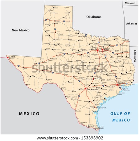 Texas Road Map Stock Photos, Images, & Pictures | Shutterstock