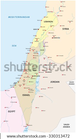 Lebanon Israel And Palestine Map