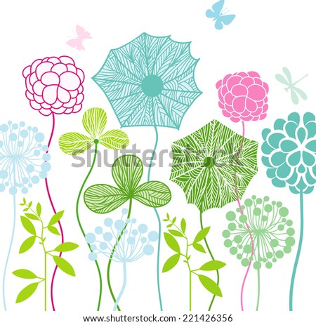 Flower Bed Stock Vector 170727077 - Shutterstock