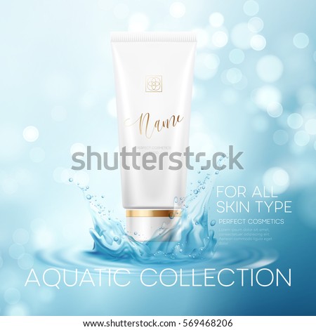 Design cosmetics product advertising. Vector illustration EPS10