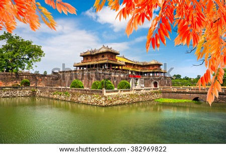 Entrance of Citadel, Hue, Vietnam. Unesco World Heritage Site.