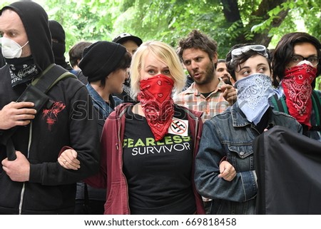 Manifestantes "Olhos" |  Portland Ou |  4 de junho de 2017