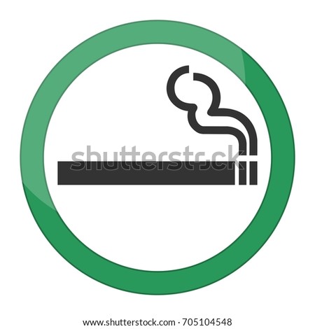 Green Symbol Smoking Zone Icon Pictogram Stock Vector 705104548 ...