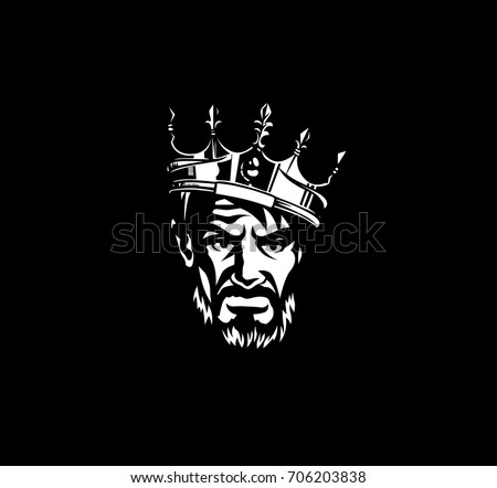 Hipster Male Avatar Icon Crown Hand Stock Vector 706203838 