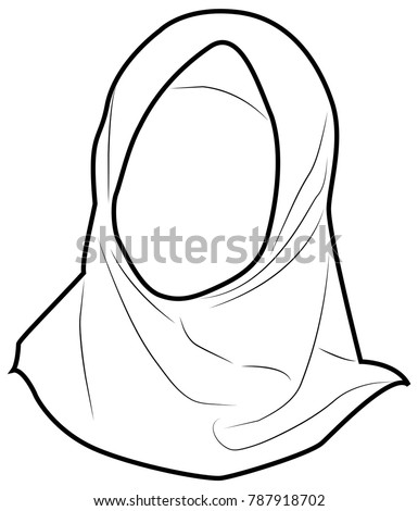 Download Long Of Woman With Hijab Coloring Pages