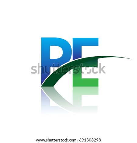 Initial Letter Pe Logotype Company Name Stock Vector ...