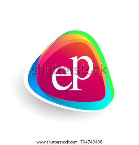 Letter Ep Logo Triangle Shape Colorful Stock Vector 704749498 ...