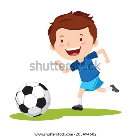 Kicking Soccer Ball Stock Vectors & Vector Clip Art | Shutterstock