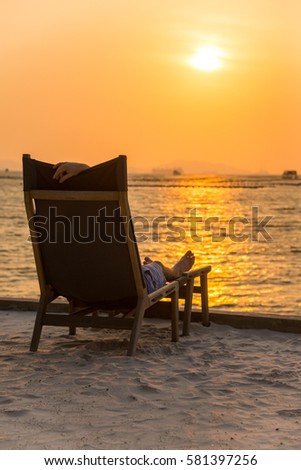 Adirondack Chairs Florida Beach Sunset Stock Photo 650633 
