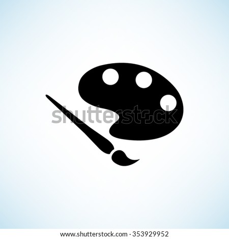 Brush Black Vector Icon Stock Vector 353929952 - Shutterstock