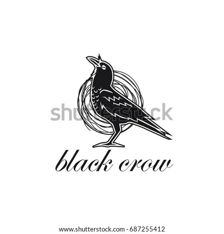 Black Crow Logo เวกเตอร์สต็อก 687255412 - Shutterstock