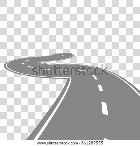 Curving Winding Road Highway Center Cartoon Stock Vector (Royalty Free ...