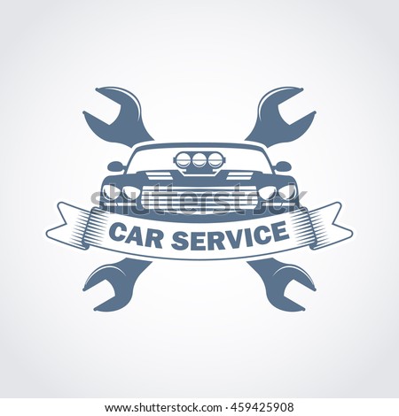 Vector Car Service Logo Retro Style Stock Vector 459425908 - Shutterstock