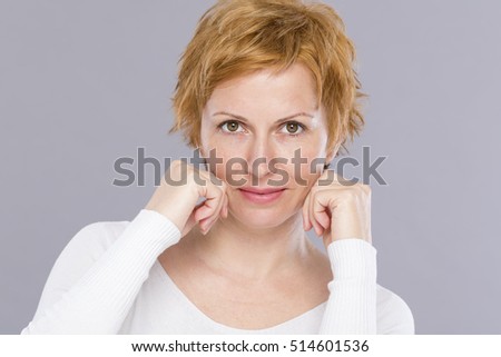 Close Beauty Portrait Senior Mature Healthy Stock Photo 244519447 ...