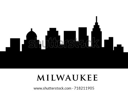 Milwaukee Skyline Vector Stock Vector 718211905 - Shutterstock