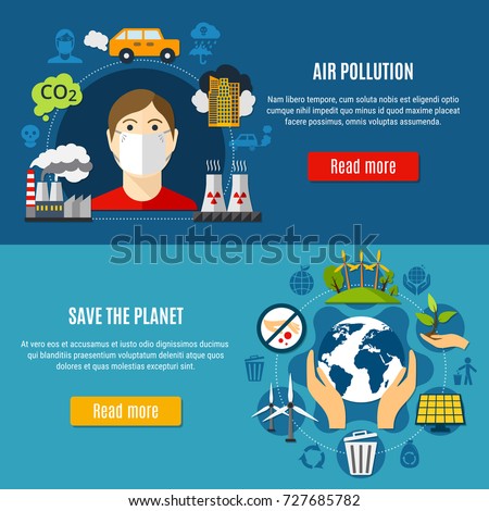 World Top Environmental Pollution Problems Sources Stock Illustration ...